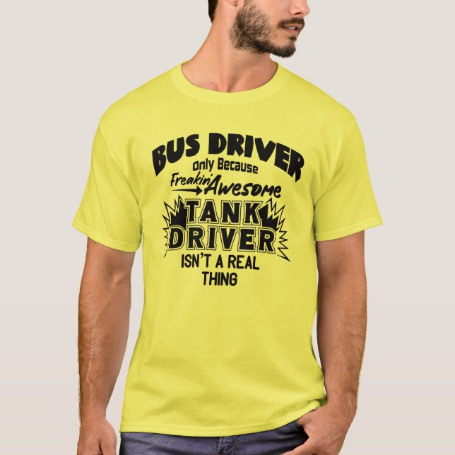 Drivrutin för Funny Fantastisk Buss T Shirt (Framsida)