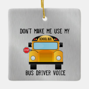 Drivrutin för Funny School Buss Julgransprydnad Keramik