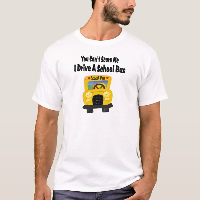 Drivrutin för Funny School Buss Tee Shirt (Framsida)