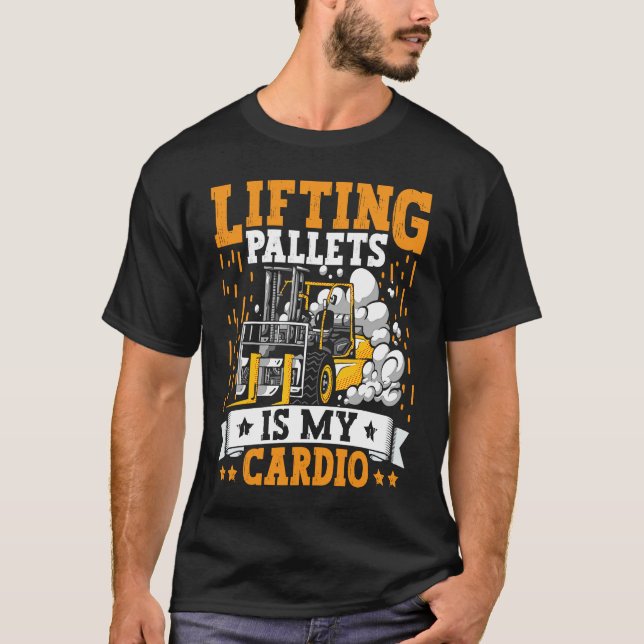 Drivrutin för gaffelmanschyftspalletter t shirt (Framsida)