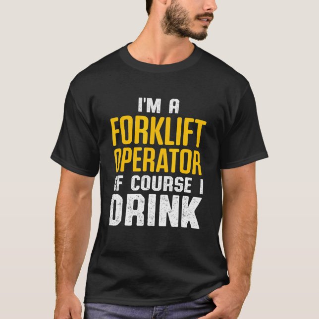 Drivrutin för gaffeloperatör 4 t shirt (Framsida)