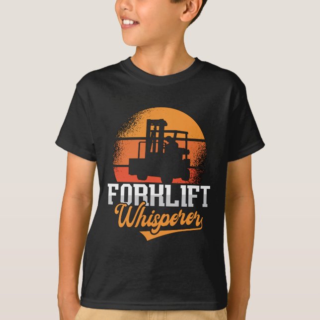 Drivrutin för gaffeloperatör, Whisperer Worker T Shirt (Framsida)