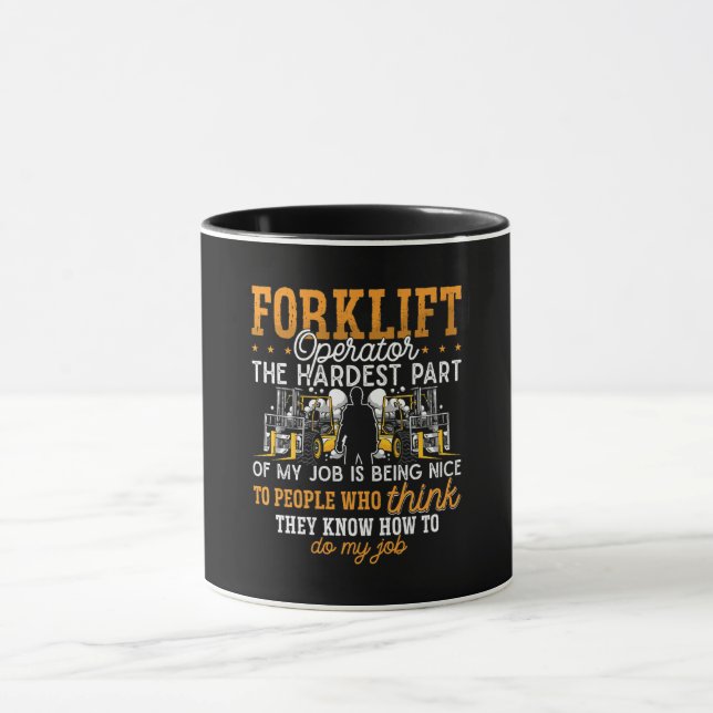 Drivrutin för gaffeltrucken med den svåraste delen mugg (Center)