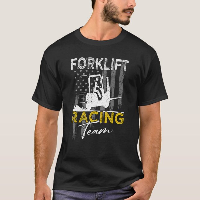 Drivrutin för gaffeltrucksoperatör för Tävla T Shirt (Framsida)