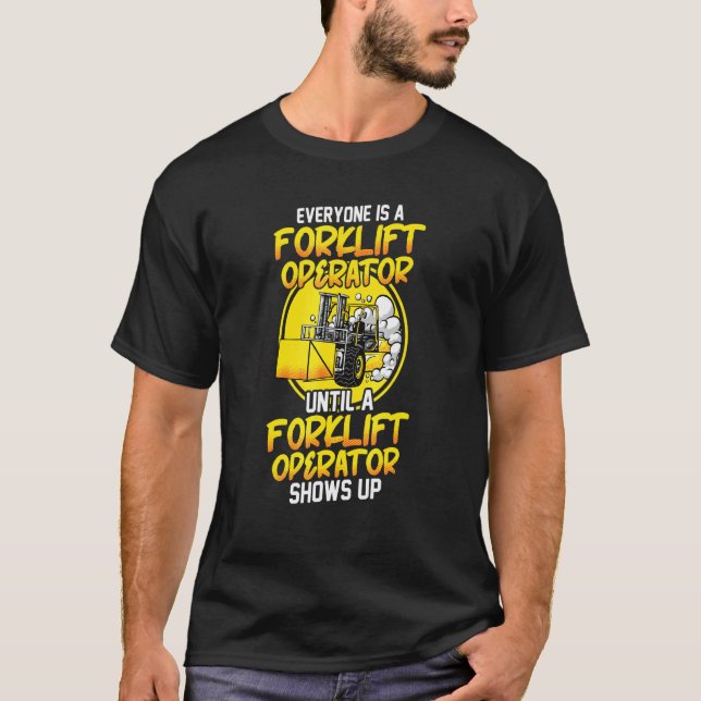 Drivrutin för gaffeltrucksoperatör t shirt (Framsida)