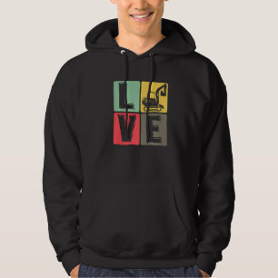Drivrutin för grävmaskiner för byggarbetare hoodie