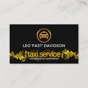 Drivrutin för gult Lightning Pulse Guld Taxi Visitkort