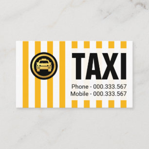 Drivrutin för gult Rand Taxi Cab Visitkort