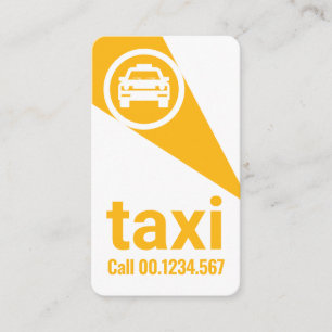 Drivrutin för gult-spotlight på Taxi Visitkort