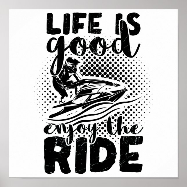 Drivrutin för Jet Ski | Jet Ski Summer Helgdag Sea Poster (Framsidan)