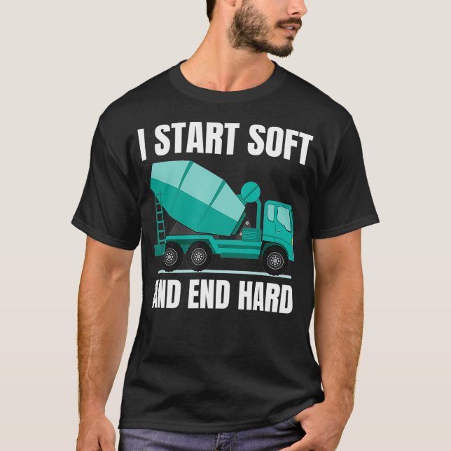 Drivrutin för konstgjorda blandarcement Mixer Last T Shirt (Framsida)