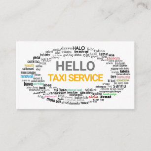 Drivrutin för kreativ Hej Hälsning Taxi Visitkort