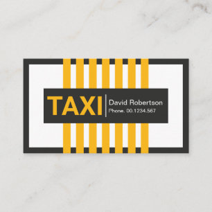 Drivrutin för Kreativ Lodrät Gult Taxi Linjer Ca Visitkort