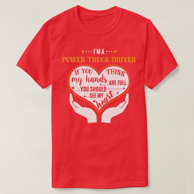 Drivrutin för Lastbil Power Lastbil Proud T Shirt (Design framsida)
