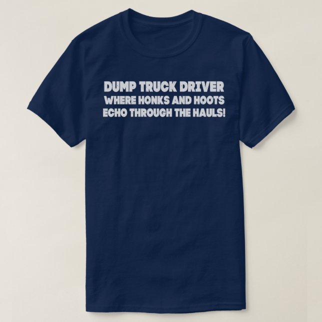 Drivrutin för Lastbil T Shirt (Design framsida)