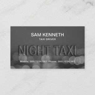 Drivrutin för Ljus Bokeh Taxi med genomskinligt g Visitkort