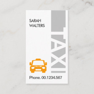 Drivrutin för Lodrät Grått TAXI Signage Taxi Ca Visitkort