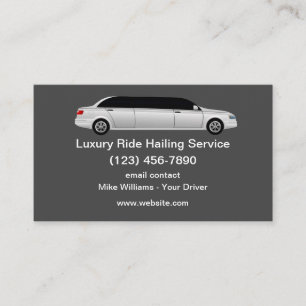 Drivrutin för luxury Uber Ride Hailing Service Visitkort