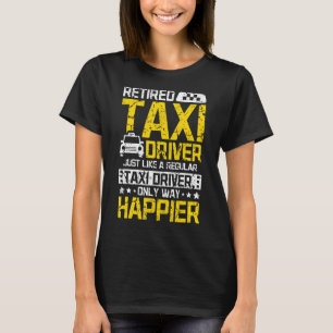 Drivrutin för lycklig taxi t shirt