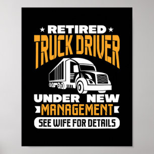 Drivrutin för manar Reless Lastbil under New Manag Poster