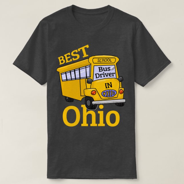 Drivrutin för Ohio Best School Buss T Shirt (Design framsida)