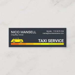 Drivrutin för Orange Gult Shades Road Taxi Mini Visitkort