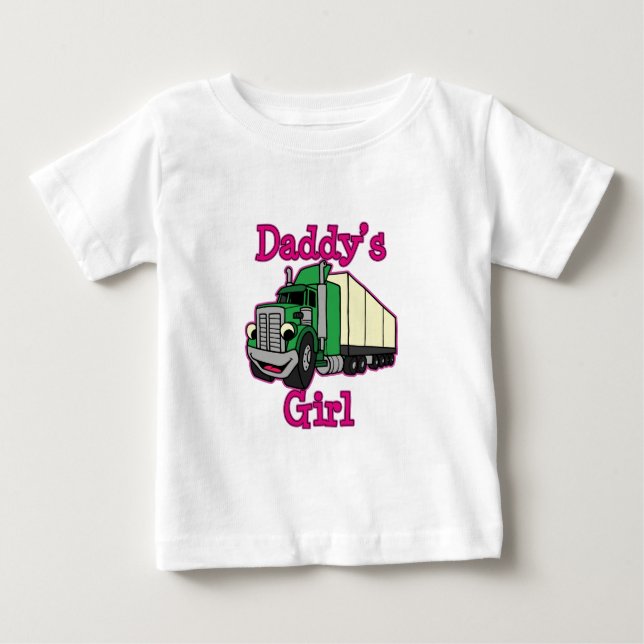 Drivrutin för Pappor Girl Lastbil T Shirt (Framsida)
