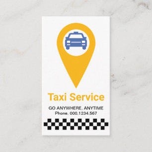 Drivrutin för platskabb för Taxi med minimal Gul Visitkort