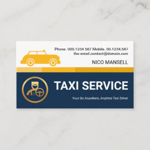 Drivrutin för privat hyra för Taxi med speciell Visitkort