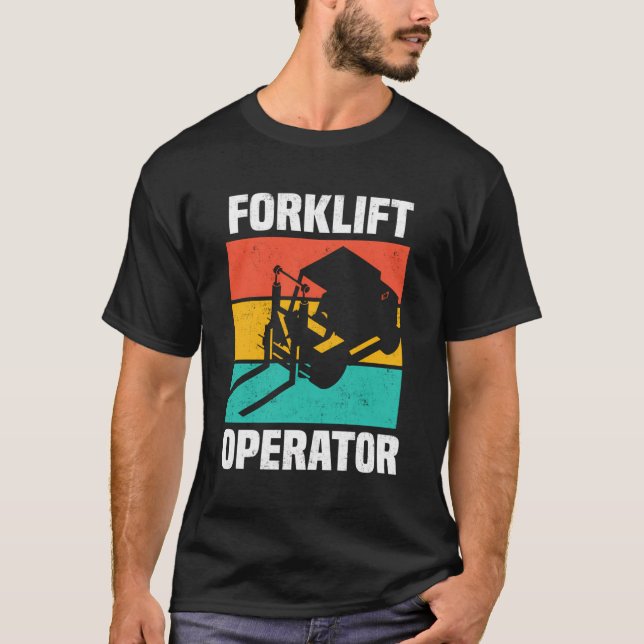Drivrutin för Roligt för gaffeloperatör T Shirt (Framsida)