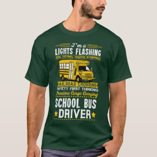 Drivrutin för Safety First Thinking School Buss T Shirt