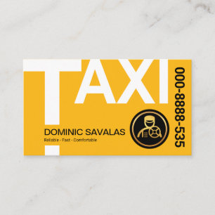 Drivrutin för signalkabinett för gult TAXI Visitkort