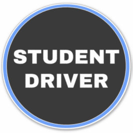 Drivrutin för [Simple Black Sign] Student Klistermärken