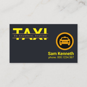 Drivrutin för Simple Gult Taxi Linjer Taxi Visitkort