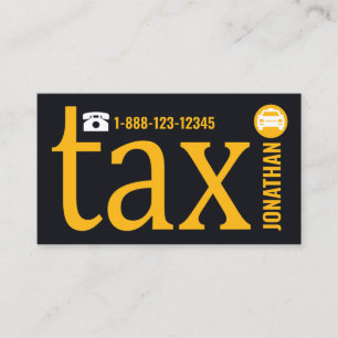 Drivrutin för speciell Gult Taxi Brev-i-signalkab Visitkort