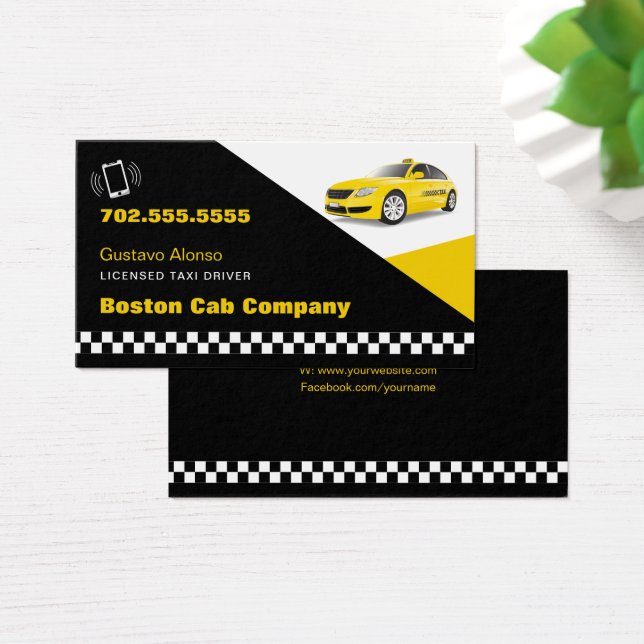 Drivrutin för Taxi | Cab Company Visitkort (Skivbord)