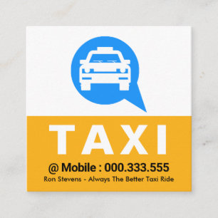 Drivrutin för Taxi Cab Tal Box Fyrkantigt Visitkort