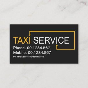 Drivrutin för Taxi-cirkulationspilar för gult Visitkort