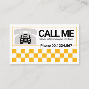 Drivrutin för Taxi Motif-telefonen i Gräns Kontr Visitkort