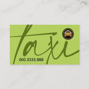 Drivrutin för Taxi Signage Guld Taxi Cab Visitkort