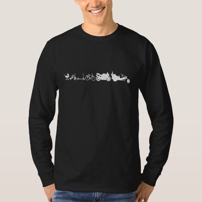 Drivrutin för trehjulig motorcykel t shirt (Framsida)