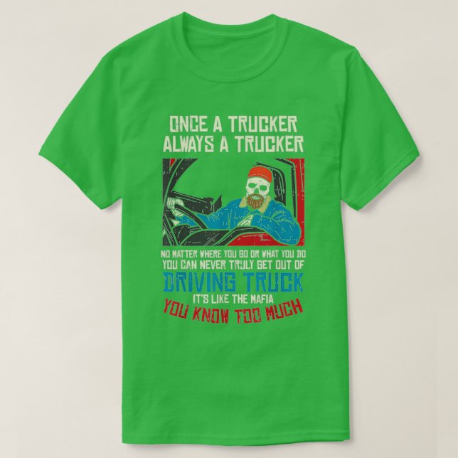 Drivrutin för Trucker Lastbil T Shirt (Design framsida)