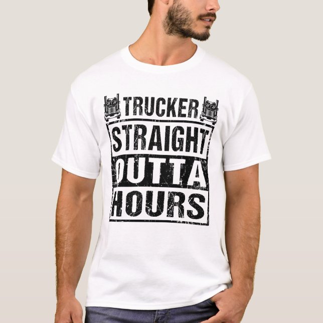 Drivrutin för Trucker Rak Outta Timours Funny Last T Shirt (Framsida)