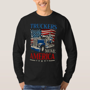Drivrutin för Truckers Move America Lastbil T Shirt