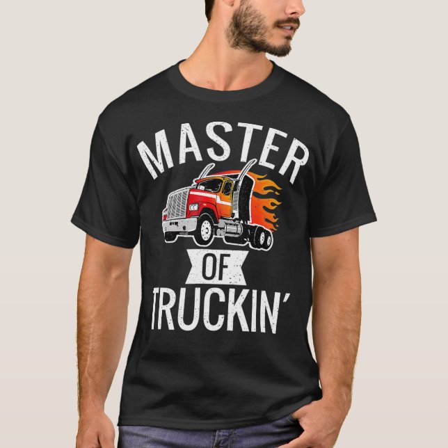 Drivrutin för Truckin Lastbil T Shirt (Framsida)