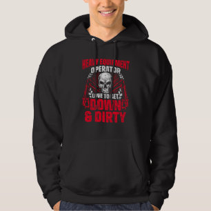 Drivrutin för tung utrustningsoperator för nedsmut hoodie