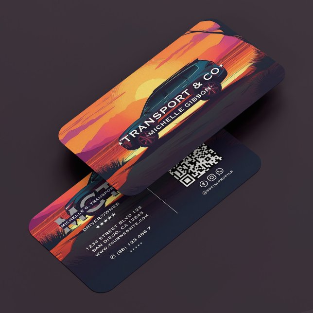 Drivrutin för vägvisare för modern Professionell Visitkort (Modern Professional Transport Tour Guide Driver Business Card
)
