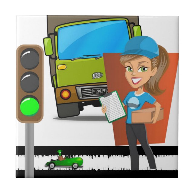 Drivrutin för vit trafikljus för keramiskt plattor kakelplatta (Framsidan)