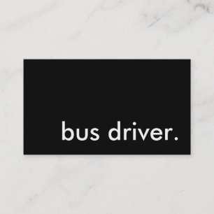 Drivrutin i buss. visitkort