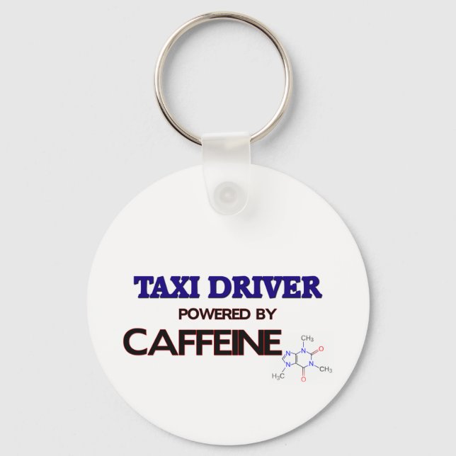 Drivrutin i taxi med koffein nyckelring (Framsida)